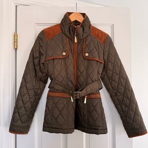 Vince Camuto Olive Quilted Jacket